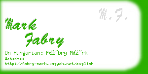 mark fabry business card